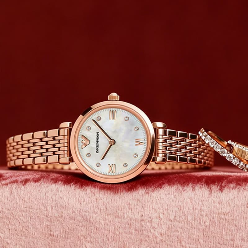 Механические часы EMPORIO ARMANI Кварцевый механизм Женские часы 28 мм Белый - изображение 6