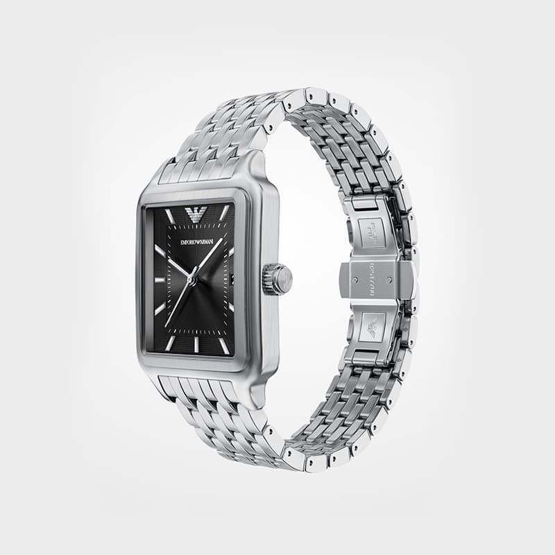 Механические часы Emporio Armani Обхват запястья Часы Кварцевый механизм Нержавеющая сталь Шнуровка Черный циферблат Men's watches - изображение 4