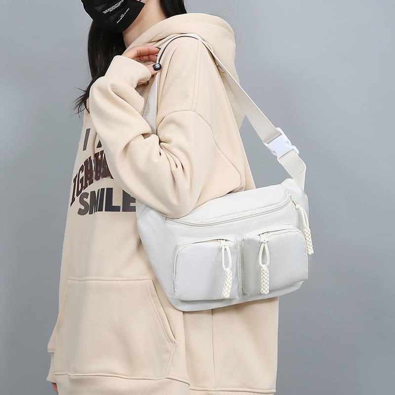 Нагрудная сумка OURFUN Nylon Chest Bag White/Black - изображение 2