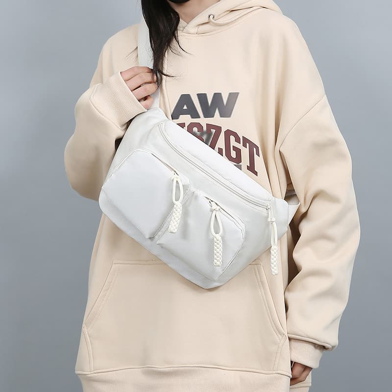 Нагрудная сумка OURFUN Nylon Chest Bag White/Black - изображение 3
