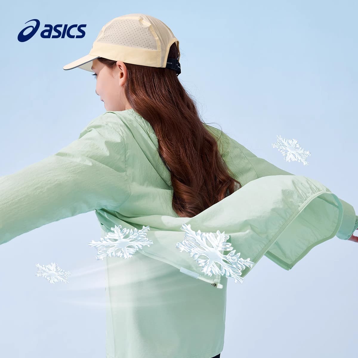 Asics Туристическая одежда Sports Performance SS25 4002 Светло-зеленый Подростки - изображение 2