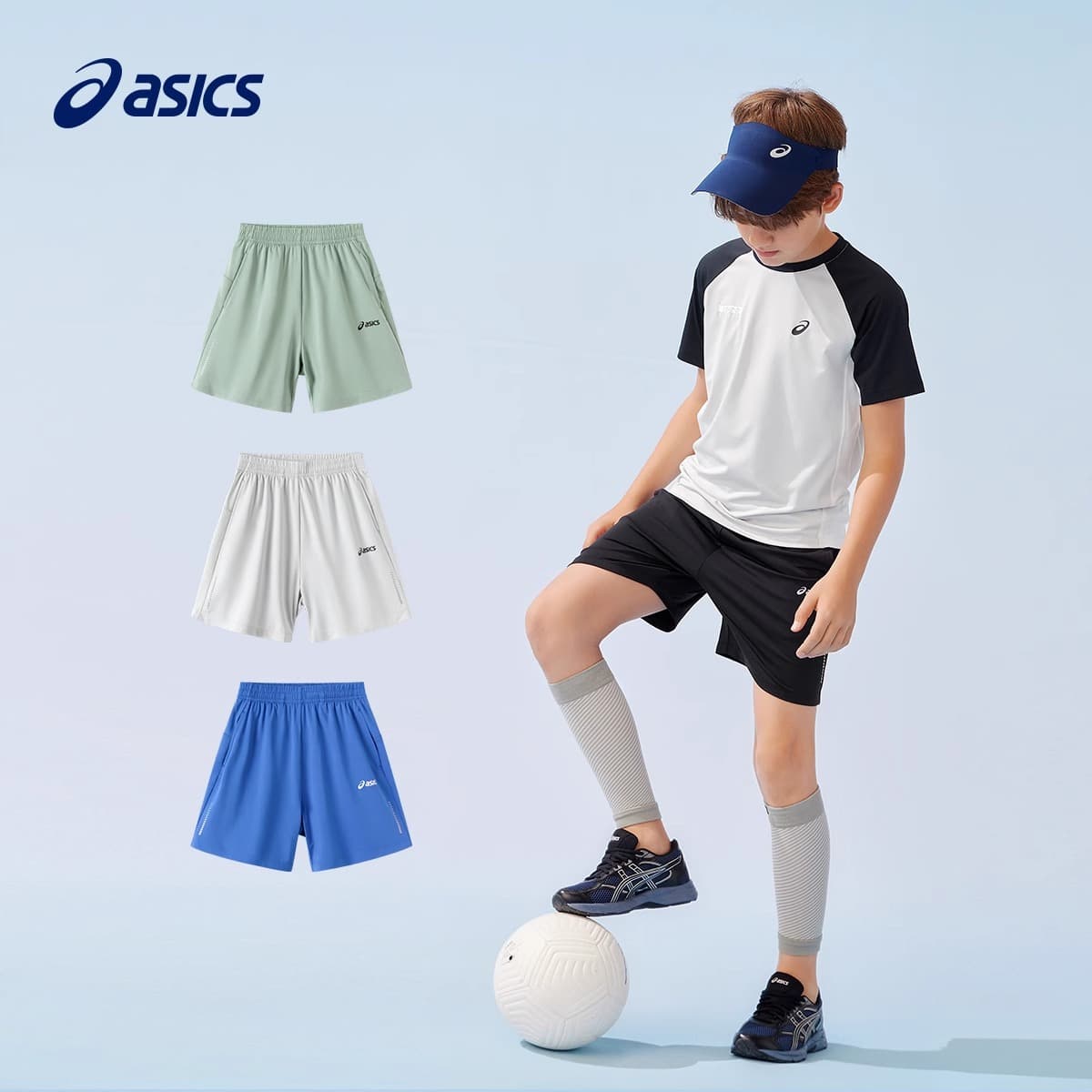 asics Синий Kids Шорты - изображение 3