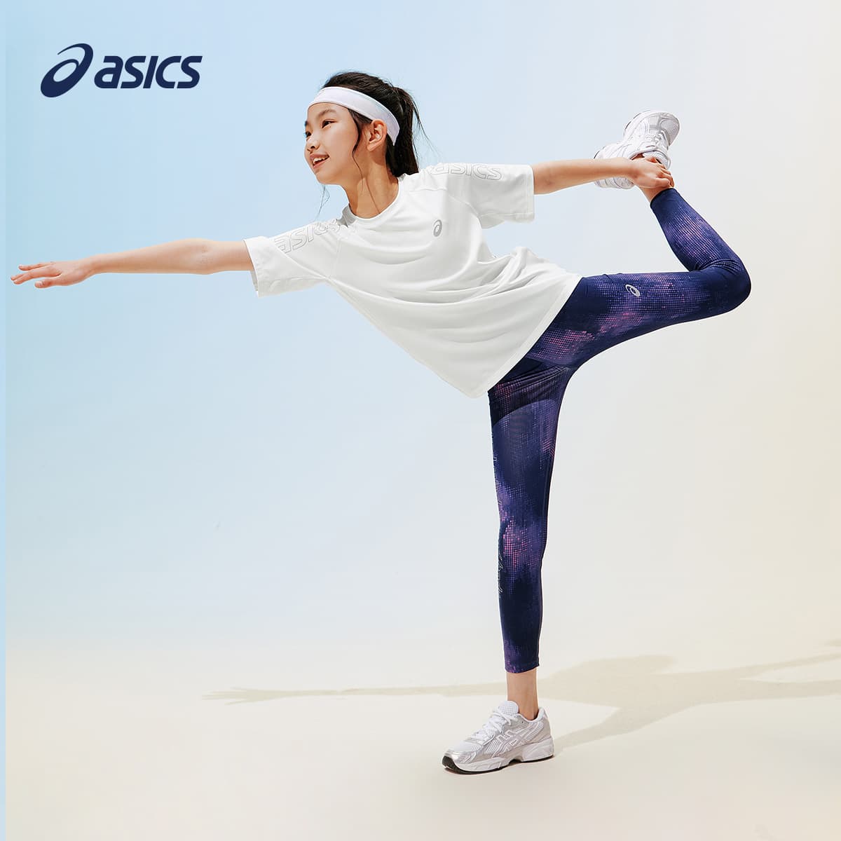 ASICS 6013 Фиолетовый Многоцветный Kids Леггинсы - изображение 3