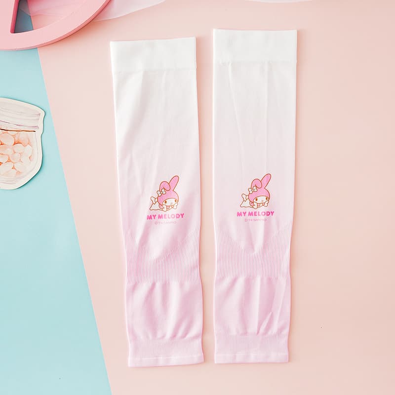 Sanrio My Melody Охлаждающие рукава с UV-защитой Дышащий Мультяшный Милый 100% полиамид Детский - изображение 2
