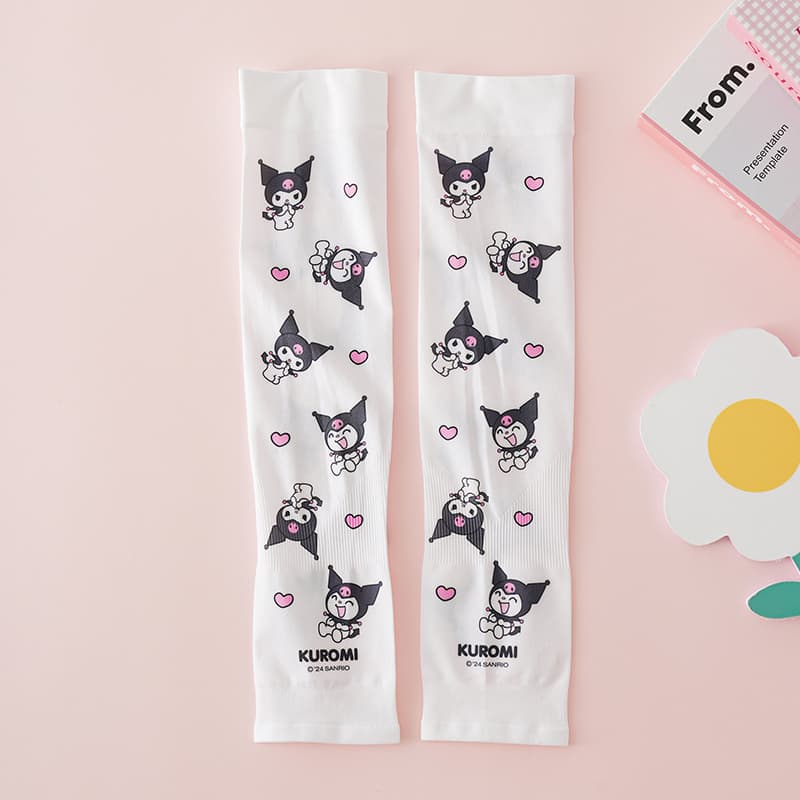 Sanrio Куроми охлаждающие рукава с UV-защитой дышащие удобные солнцезащитные на открытом воздухе 100% полиамид детский - изображение 2