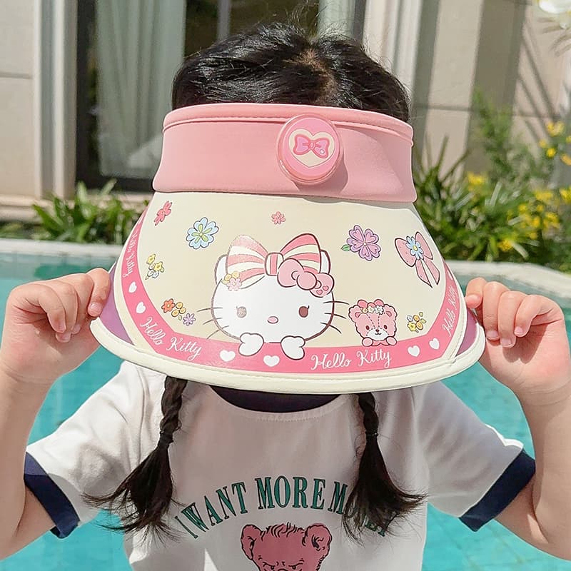 Sanrio Kuromi x My Melody Летняя шляпа от солнца с UV-защитой, 95% полиамид, 5% эластан, Детский - изображение 13