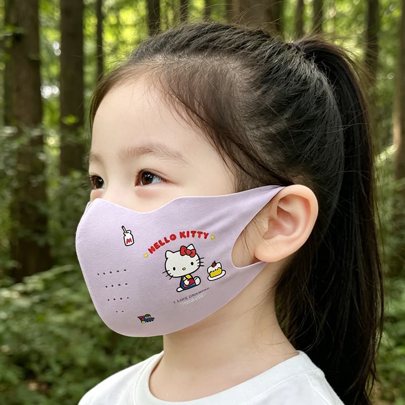 Sanrio Hello Kitty Детская летняя тонкая дышащая бесшовная маска с UV-защитой - изображение 2