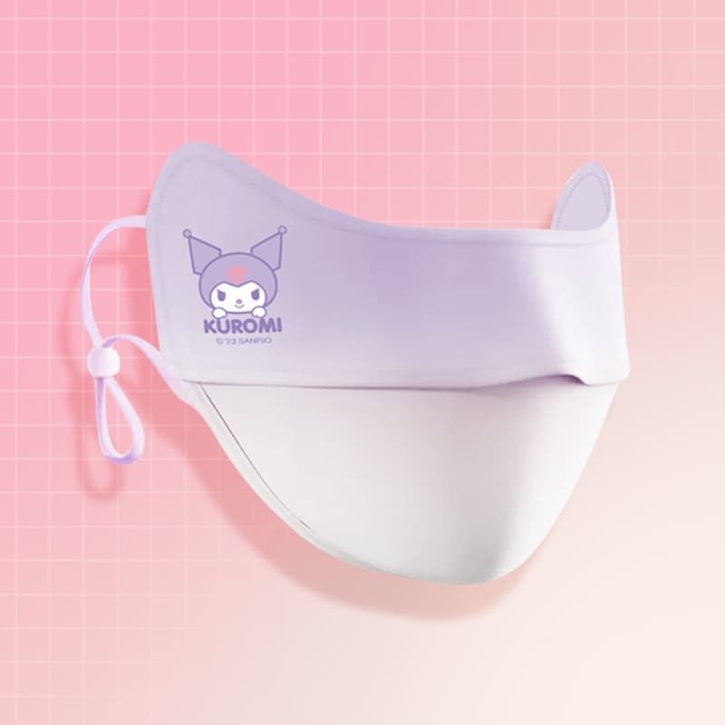 Sanrio x Куроми x Hello Kitty Тонкий солнцезащитный дышащий маски с UV-защитой 100% полиамид детский - изображение 4