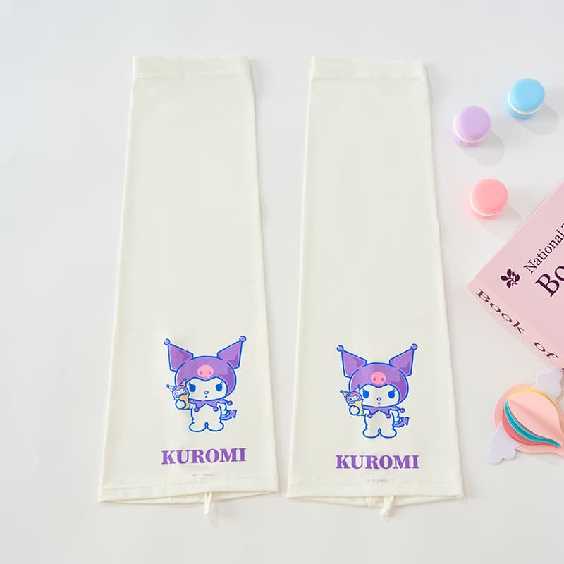 Sanrio x Куроми летний свободный тонкий дышащий защита рук велоспорт охлаждающие рукава ледяной шелк 95% полиэстер, 5% эластан солнцезащитные рукава женский - изображение 2