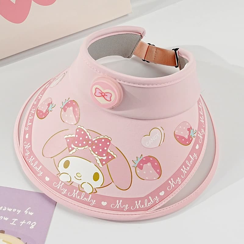 Sanrio Kuromi x My Melody Летняя шляпа от солнца с UV-защитой, 95% полиамид, 5% эластан, Детский - изображение 12