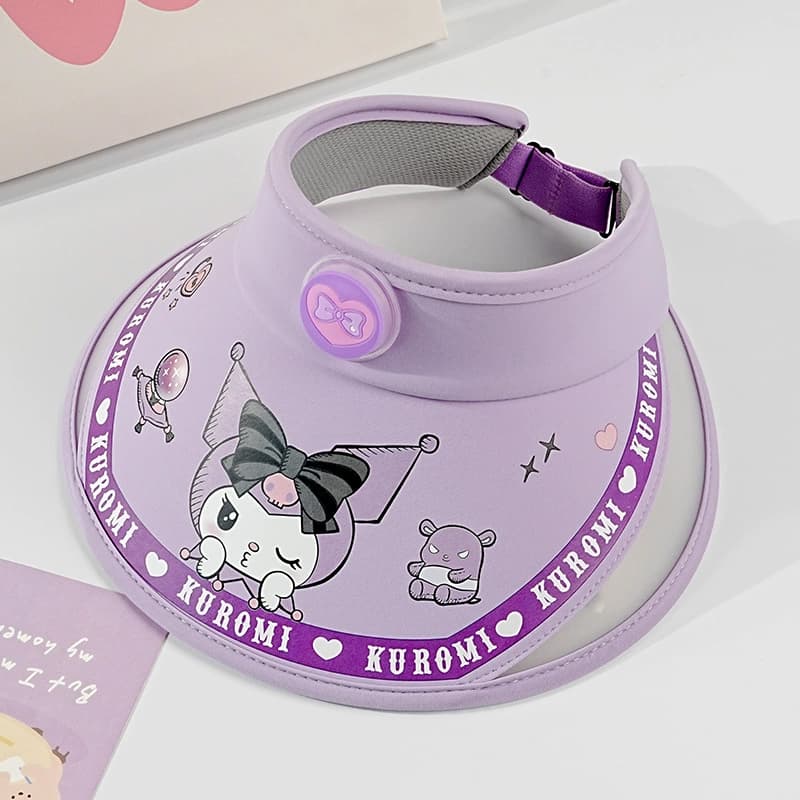 Sanrio Kuromi x My Melody Летняя шляпа от солнца с UV-защитой, 95% полиамид, 5% эластан, Детский - изображение 8