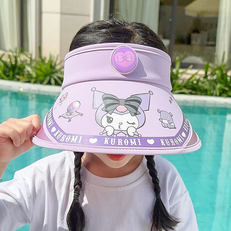 Sanrio Kuromi x My Melody Летняя шляпа от солнца с UV-защитой, 95% полиамид, 5% эластан, Детский - изображение 5