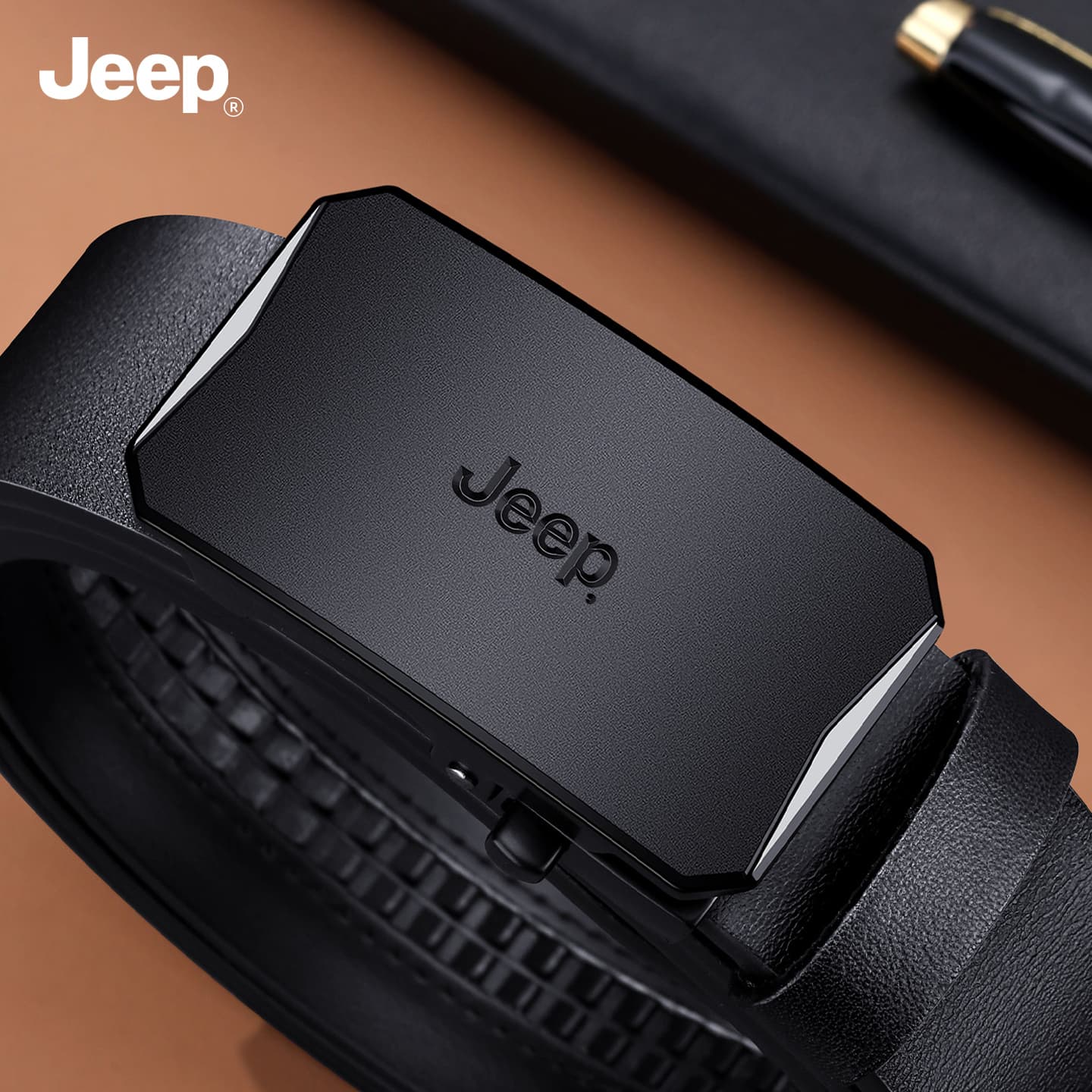 Ремень Jeep Спилок коровья кожа ремни мужские 3,5 см - изображение 5
