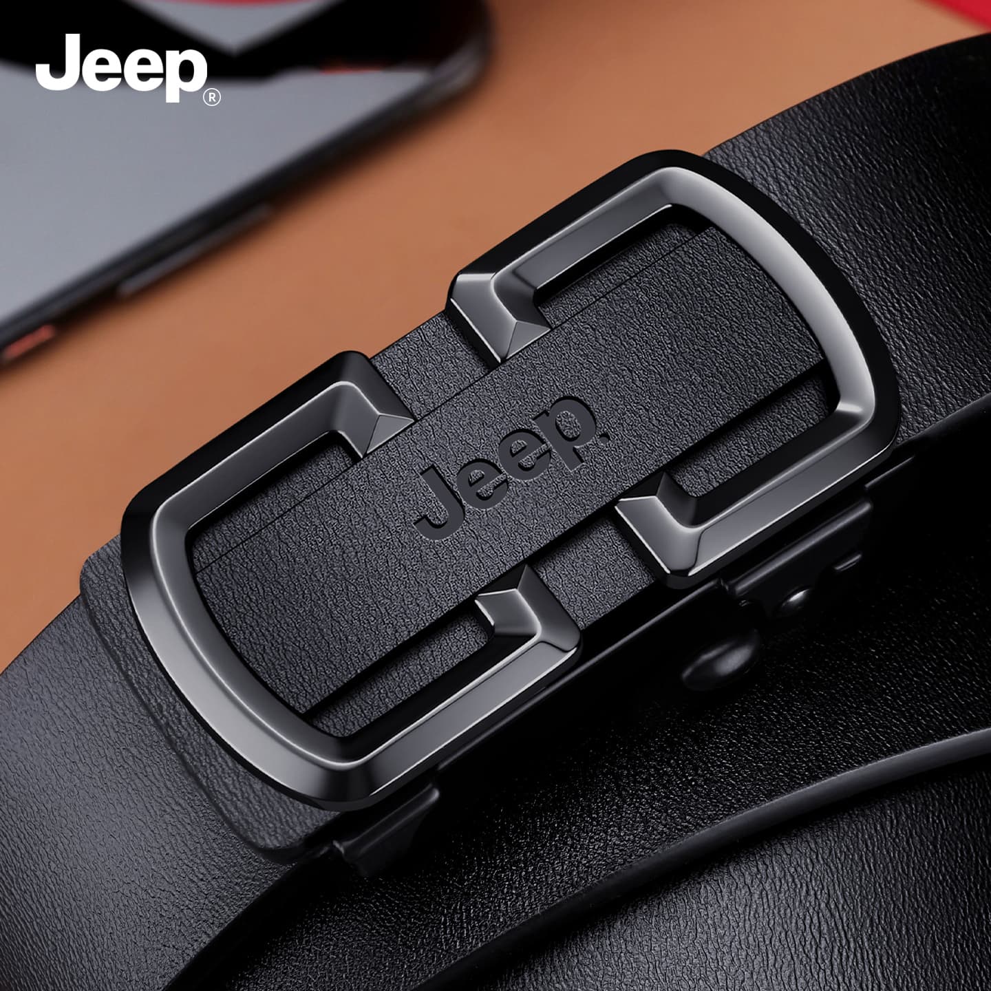 Ремень Коробка Jeep Спилок Коровья кожа Ремни Мужской 3,4CM - изображение 4