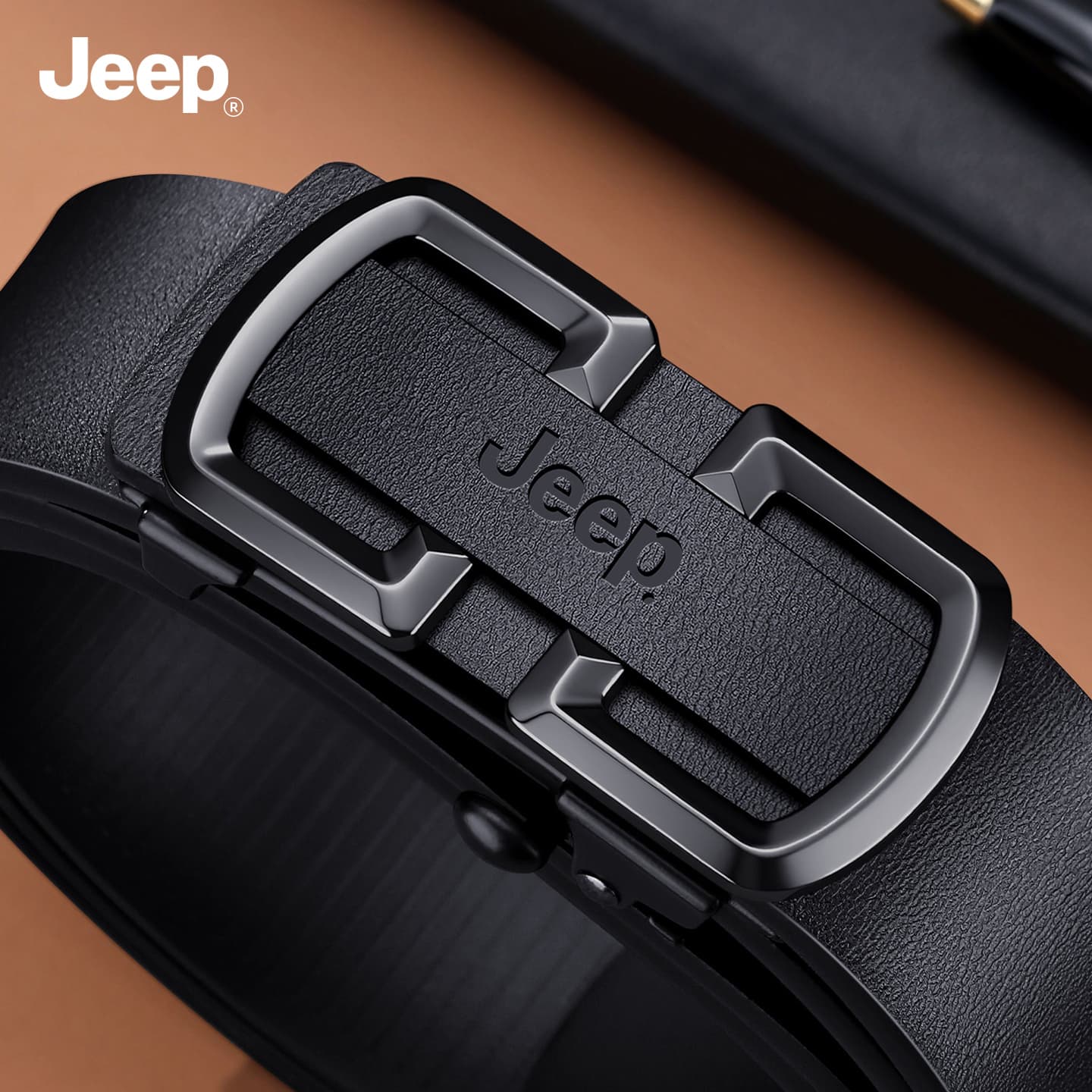Ремень Коробка Jeep Спилок Коровья кожа Ремни Мужской 3,4CM - изображение 3