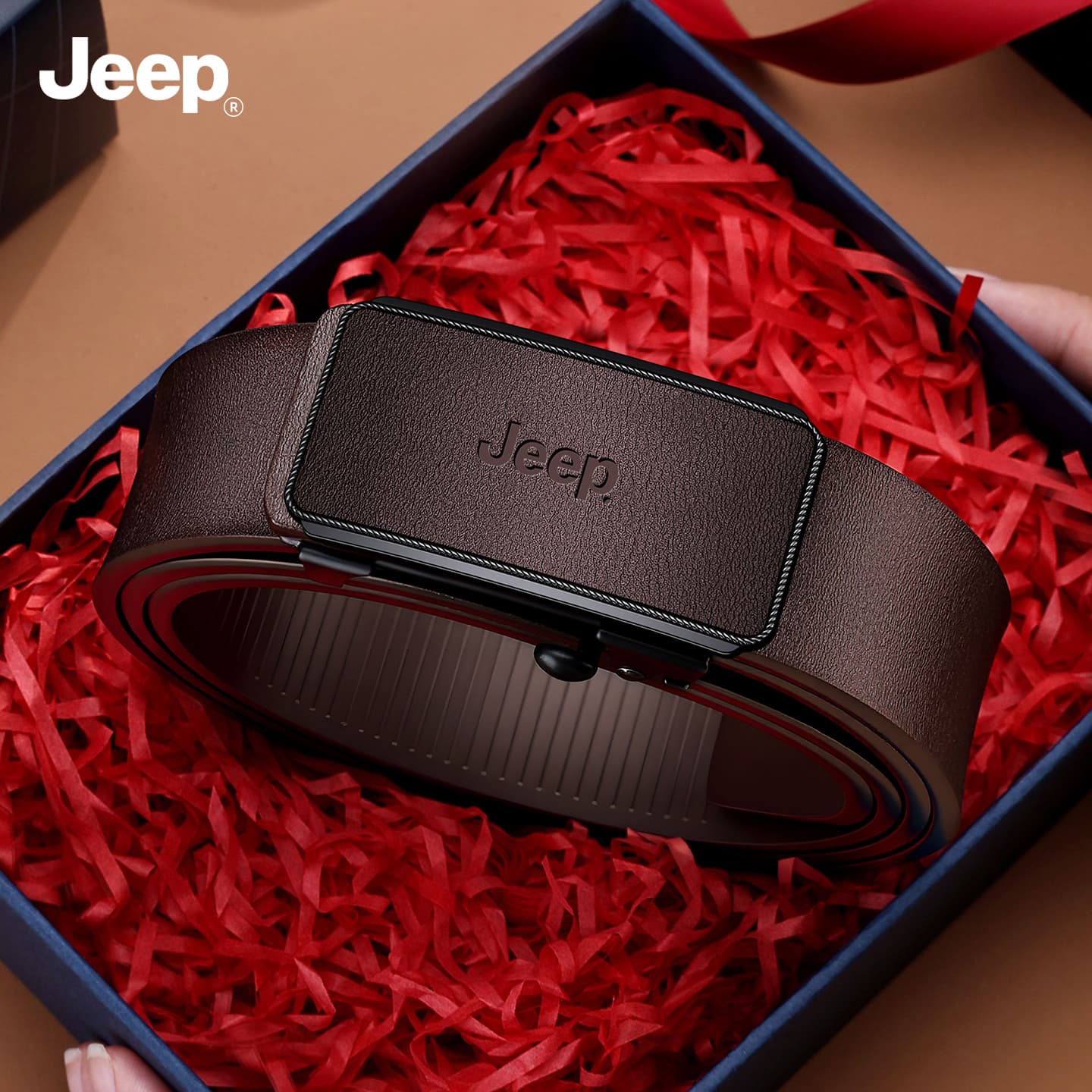 Ремень Jeep Ремни из коровьей кожи мужской 3,4CM - изображение 2