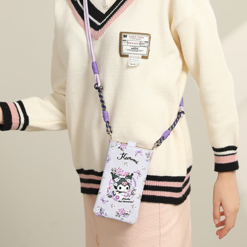 Сумка через плечо Sanrio Hello Kitty Kurolumi Чехол для телефона из синтетической кожи сумка через плечо стандартная женская - изображение 6