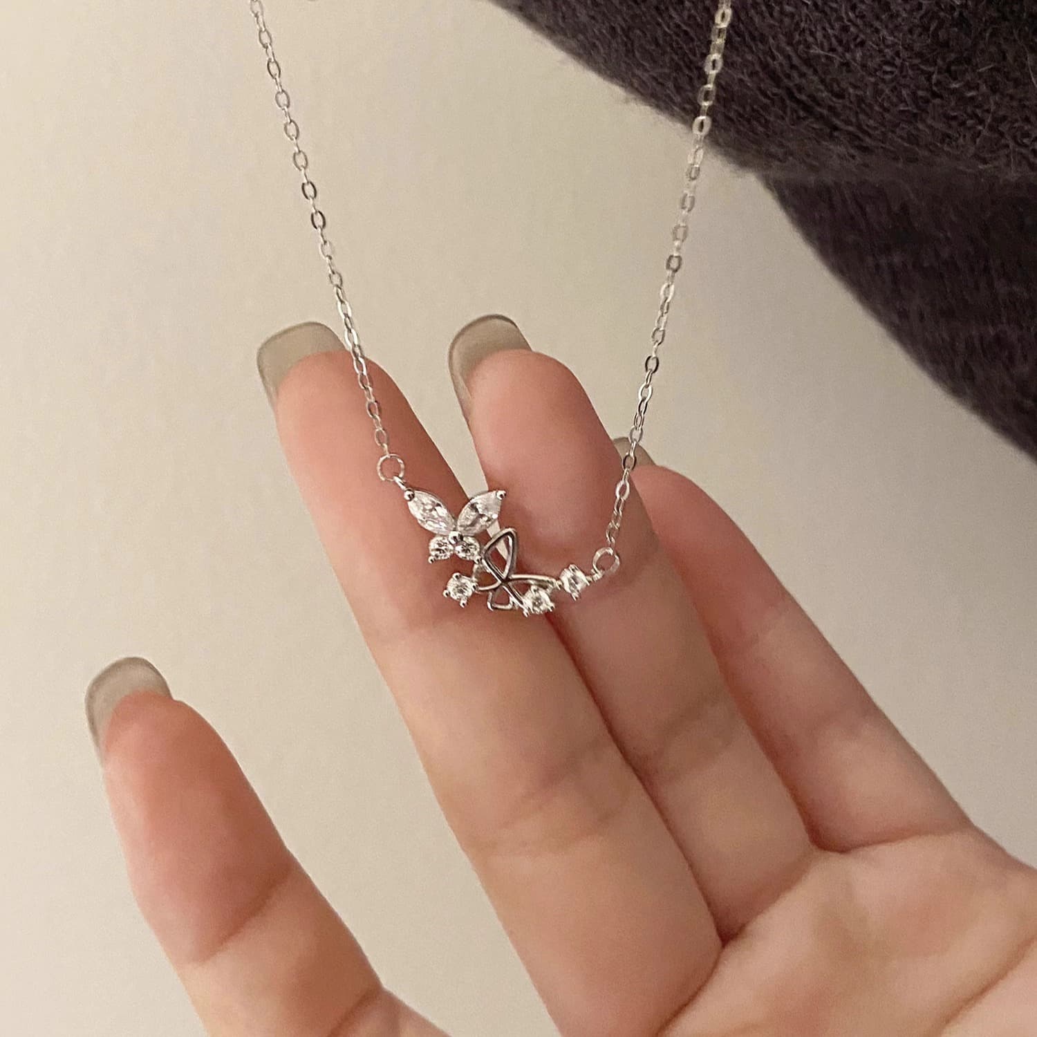 Ожерелье JUICY GRAPE ZIRCONIUM Титановое стальное ожерелье для женщин - изображение 3