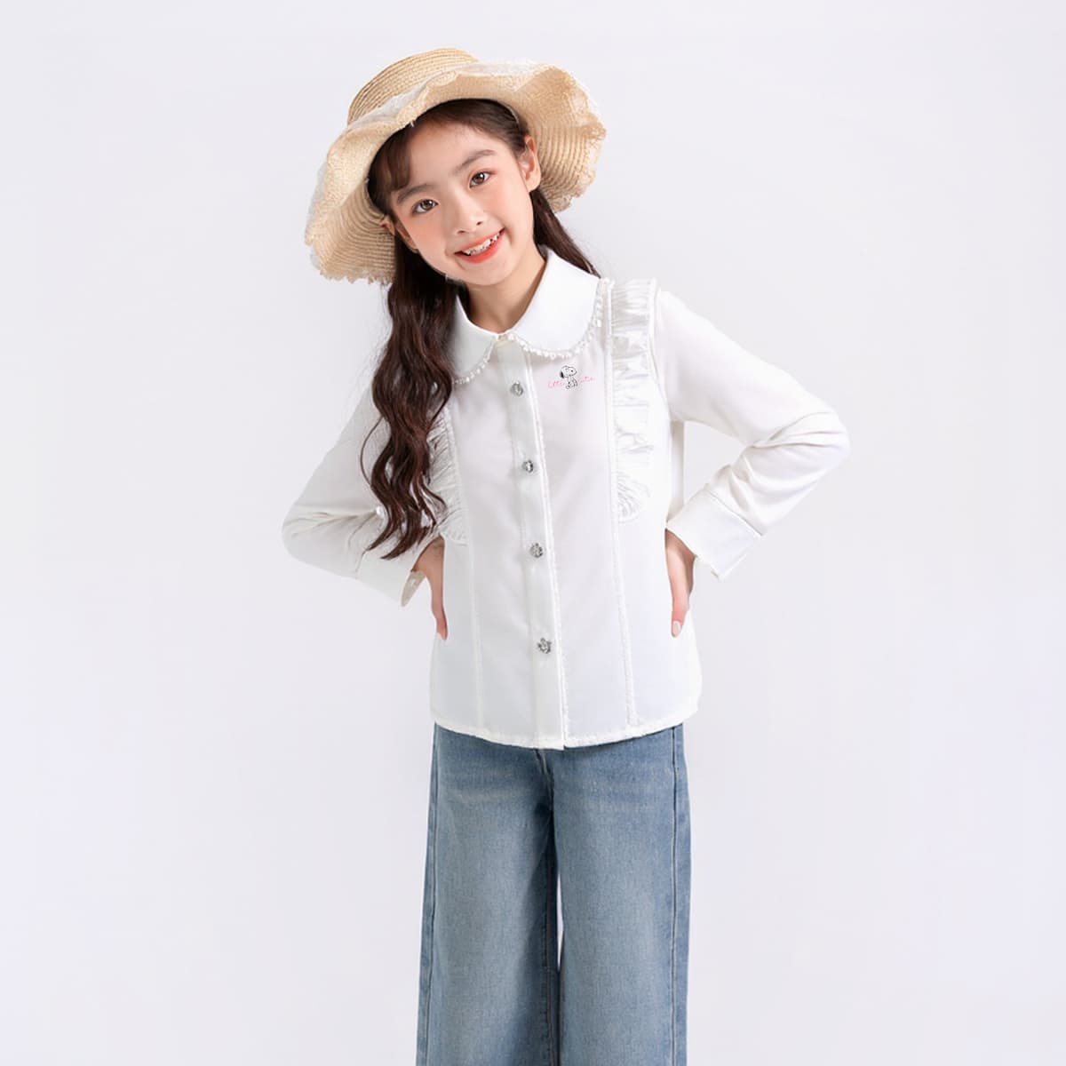 SNOOPY Cloud Preppy Collection Белый Kids Толстовка - изображение 4