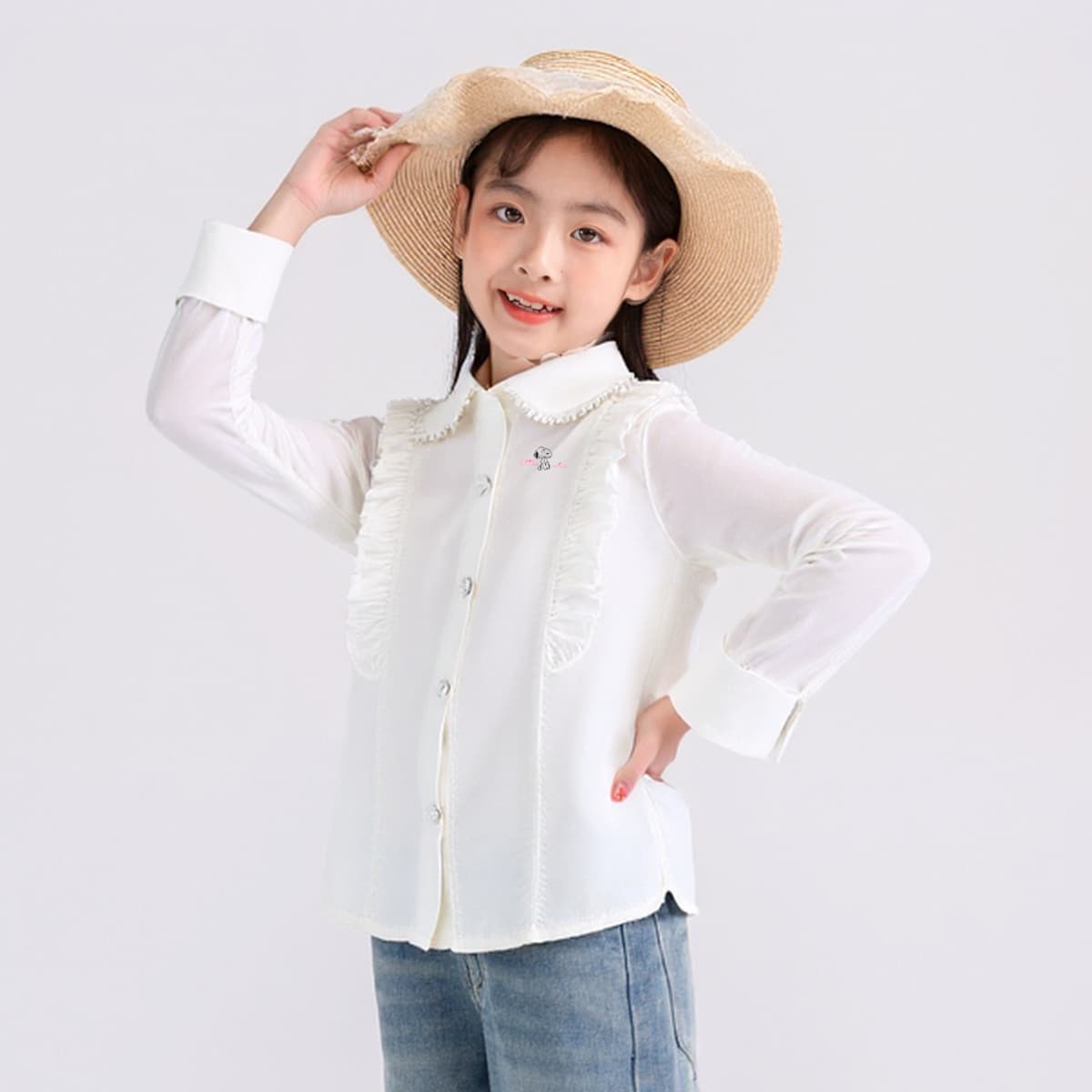 SNOOPY Cloud Preppy Collection Белый Kids Толстовка - изображение 2