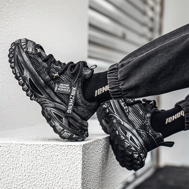 Кроссовки URBAN AUTHENTIC Амортизация устойчивый к истиранию дышащий увеличивающий высоту низкий верх массивные кроссовки - изображение 5