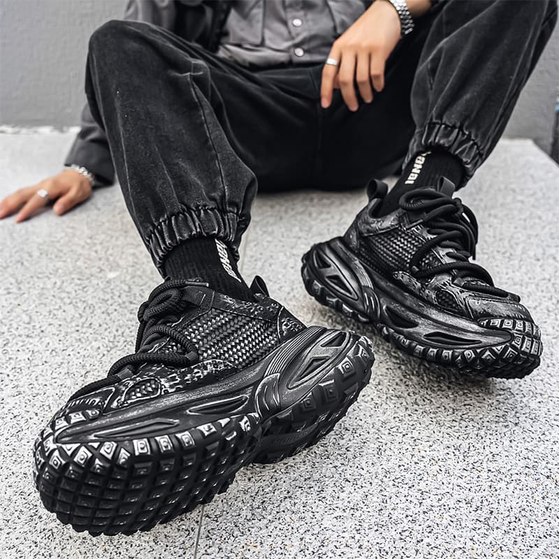 Кроссовки URBAN AUTHENTIC Амортизация устойчивый к истиранию дышащий увеличивающий высоту низкий верх массивные кроссовки - изображение 4