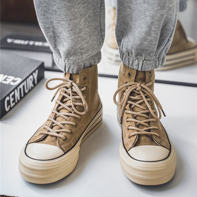 Кеды URBAN AUTHENTIC Противоскользящие Износостойкие Легкие Высокие Кеды Унисекс - изображение 2