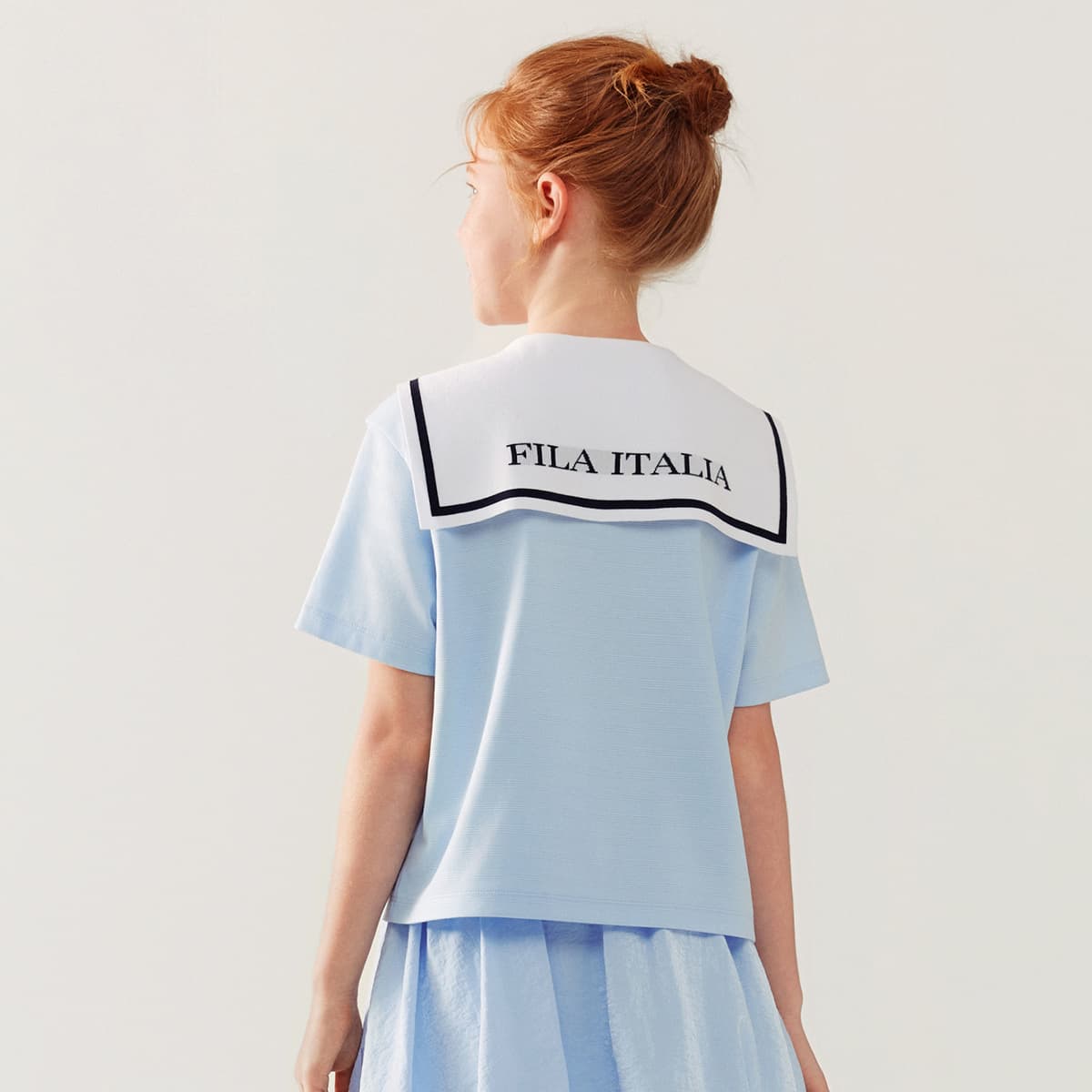 Футболка FILA KIDS Короткий рукав Небесно-синий Детский - изображение 3