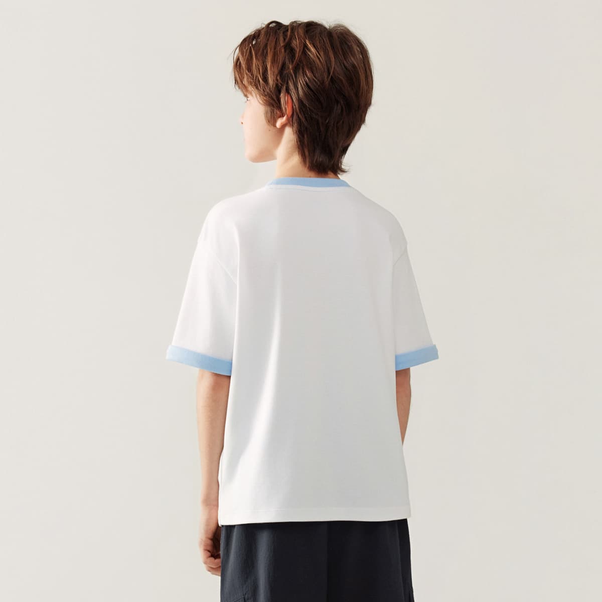 Футболка FILA KIDS Короткий рукав стандартный белый детский - изображение 4