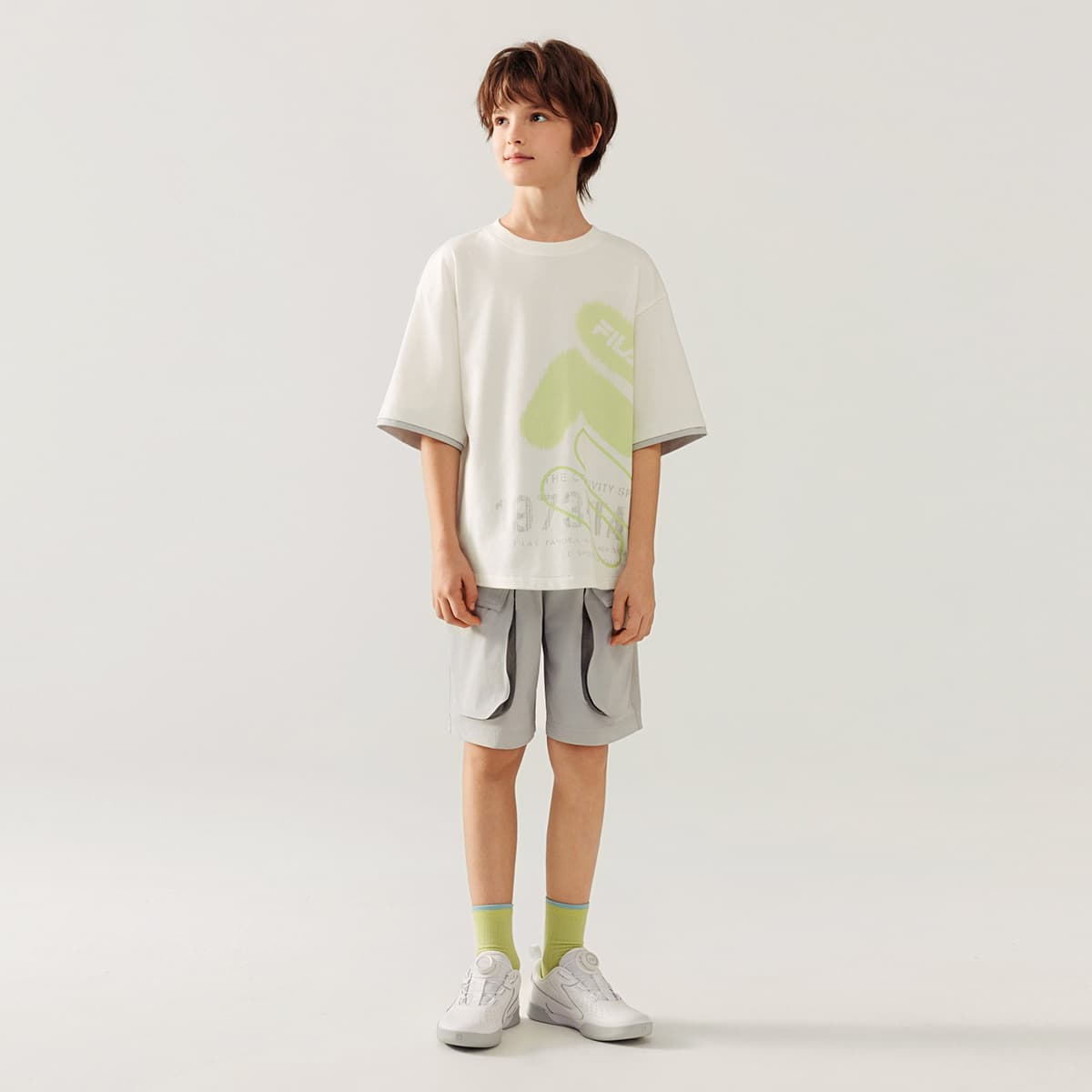 Футболка FILA KIDS T-рубашка Cloud White Детская - изображение 4