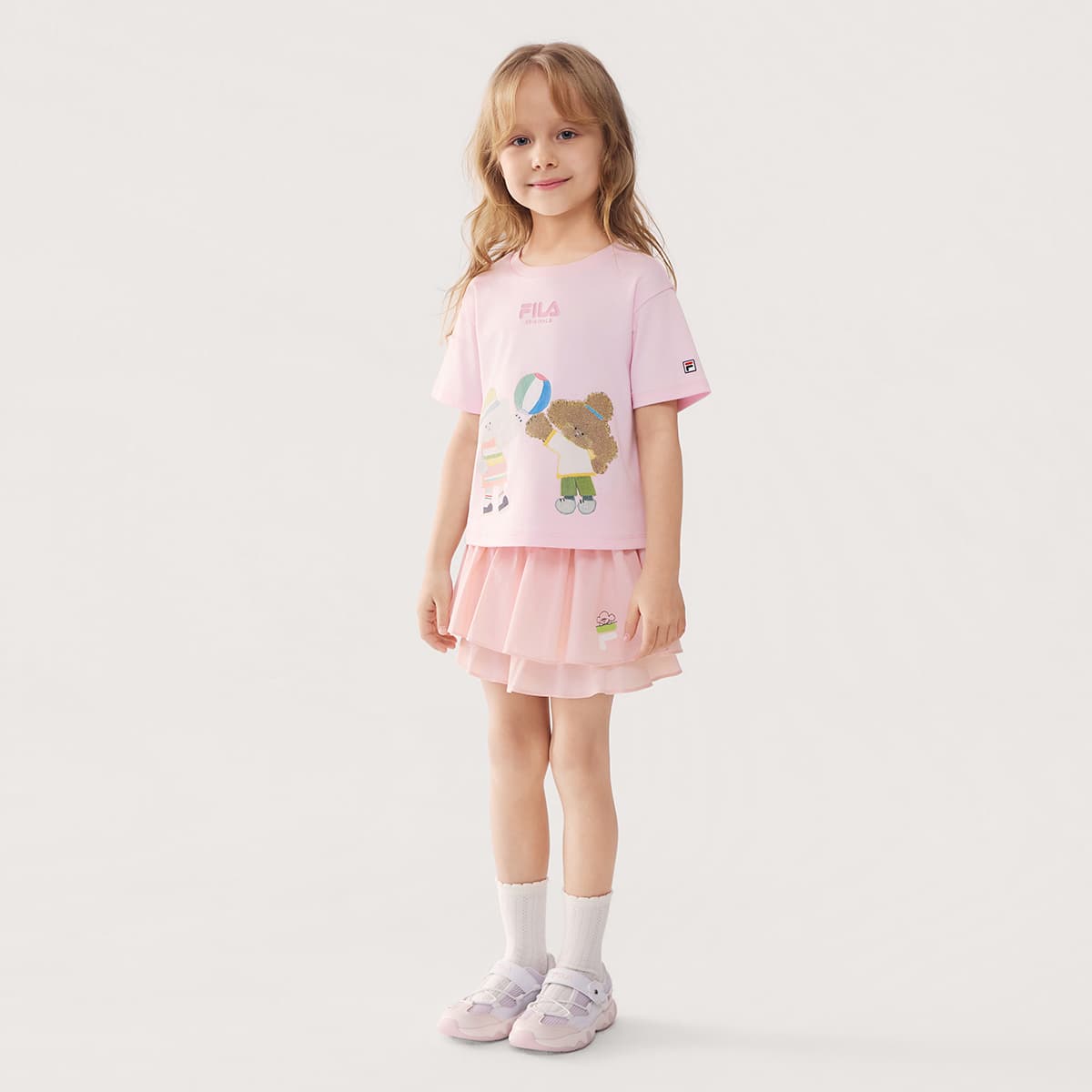 Футболка FILA KIDS T-рубашка Охлаждение и Свежесть Розовая Детская - изображение 4
