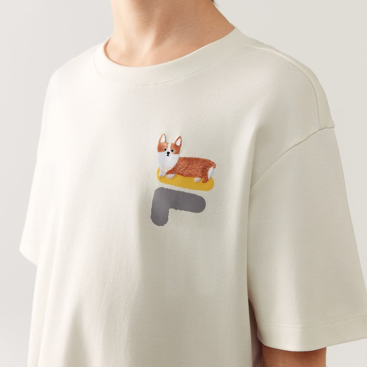 Футболка FILA KIDS Короткий рукав T-рубашка Cloud White Детская - изображение 4