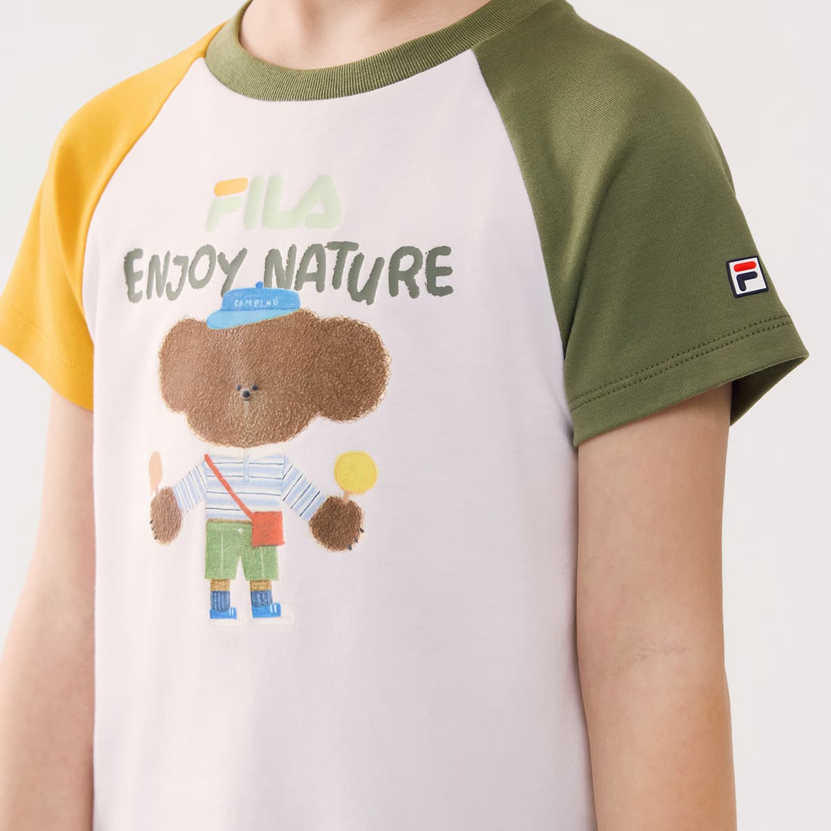 Футболка FILA KIDS T-Рубашка Стандартная Белая Детская - изображение 5