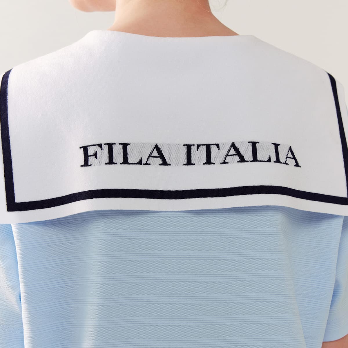 Футболка FILA KIDS Короткий рукав Небесно-синий Детский - изображение 6
