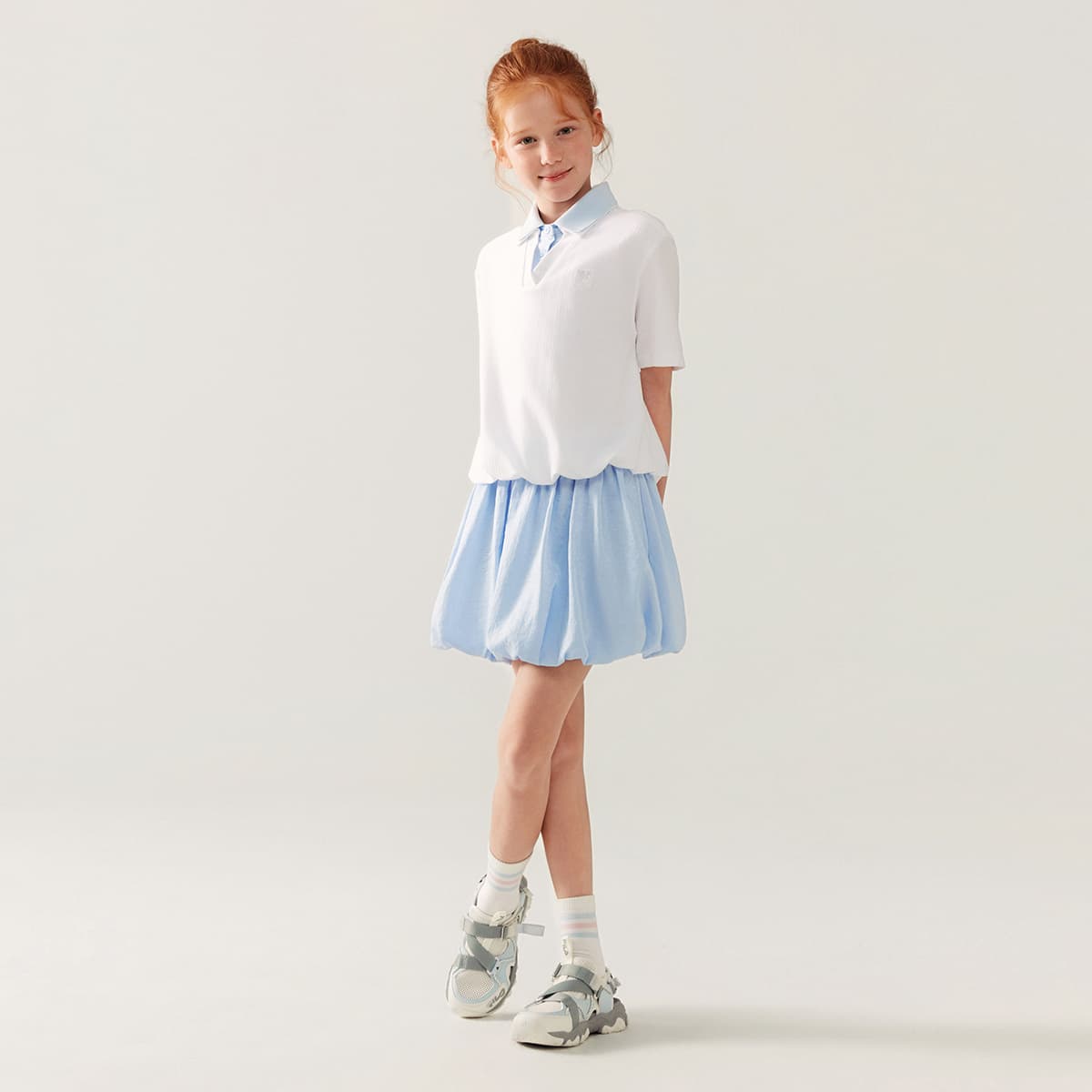 Футболка FILA KIDS Короткий рукав стандартный белый детский - изображение 4