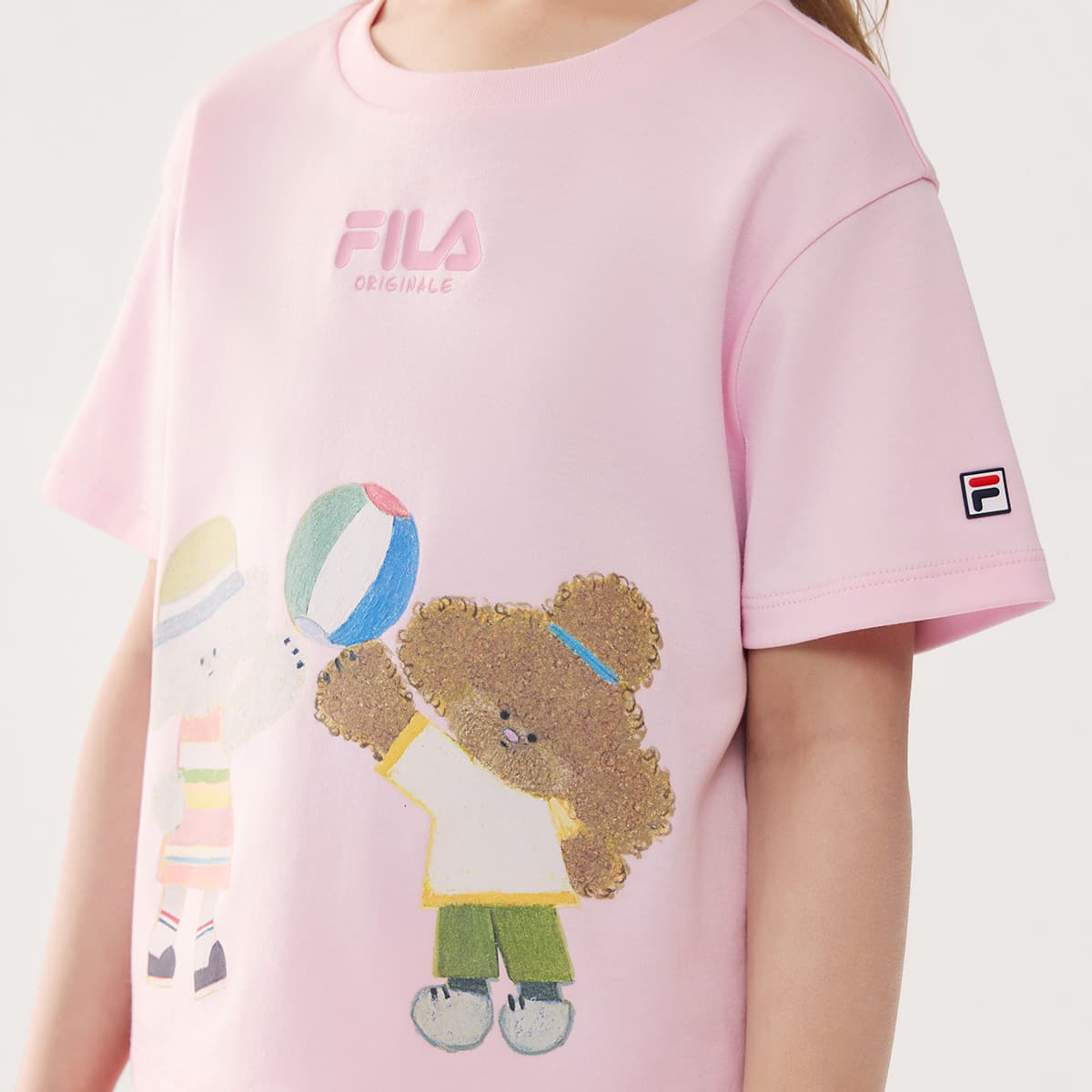 Футболка FILA KIDS T-рубашка Охлаждение и Свежесть Розовая Детская - изображение 5