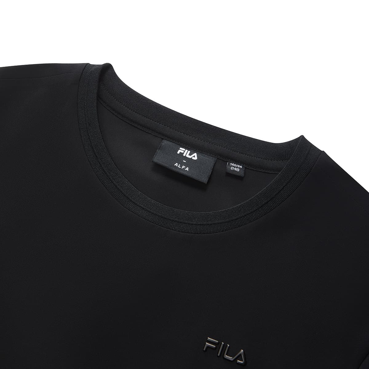Футболка FILA KIDS Темно-черные детские футболки T-рубашки - изображение 3