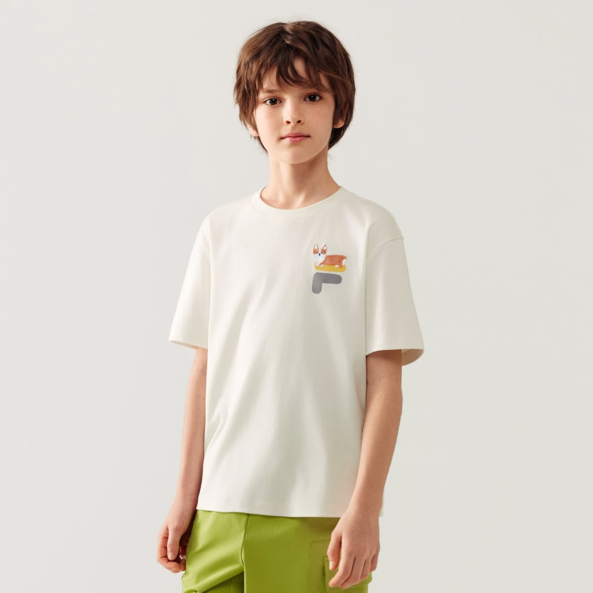 Футболка FILA KIDS Короткий рукав T-рубашка Cloud White Детская - изображение 3