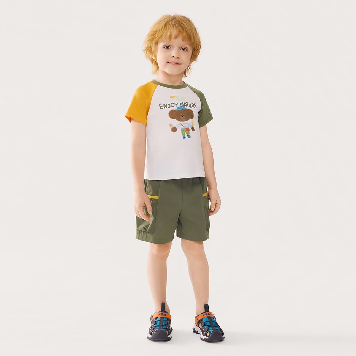 Футболка FILA KIDS T-Рубашка Стандартная Белая Детская - изображение 4