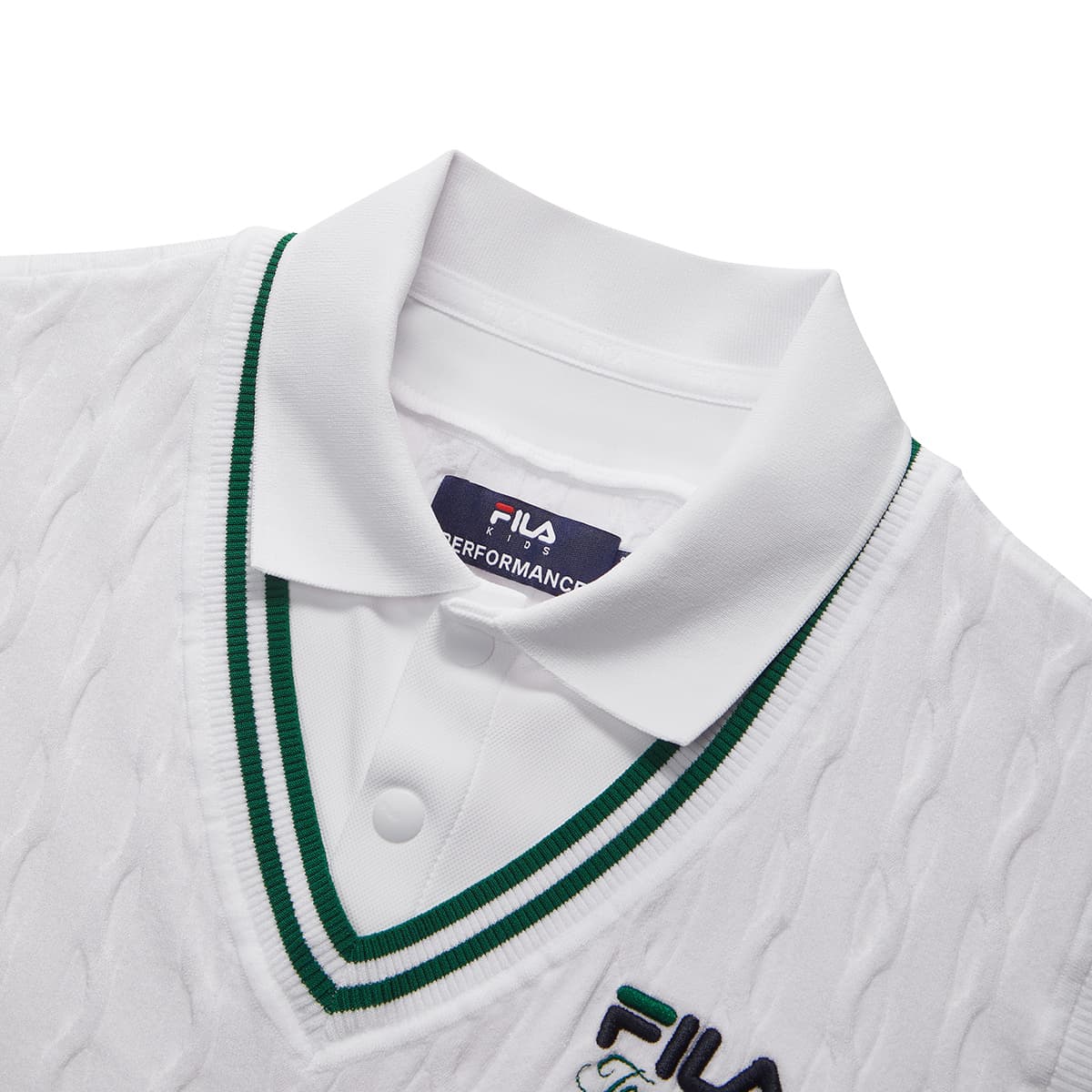 Футболка FILA KIDS Выступление FPH Короткий рукав Нефритовый белый Детский - изображение 5