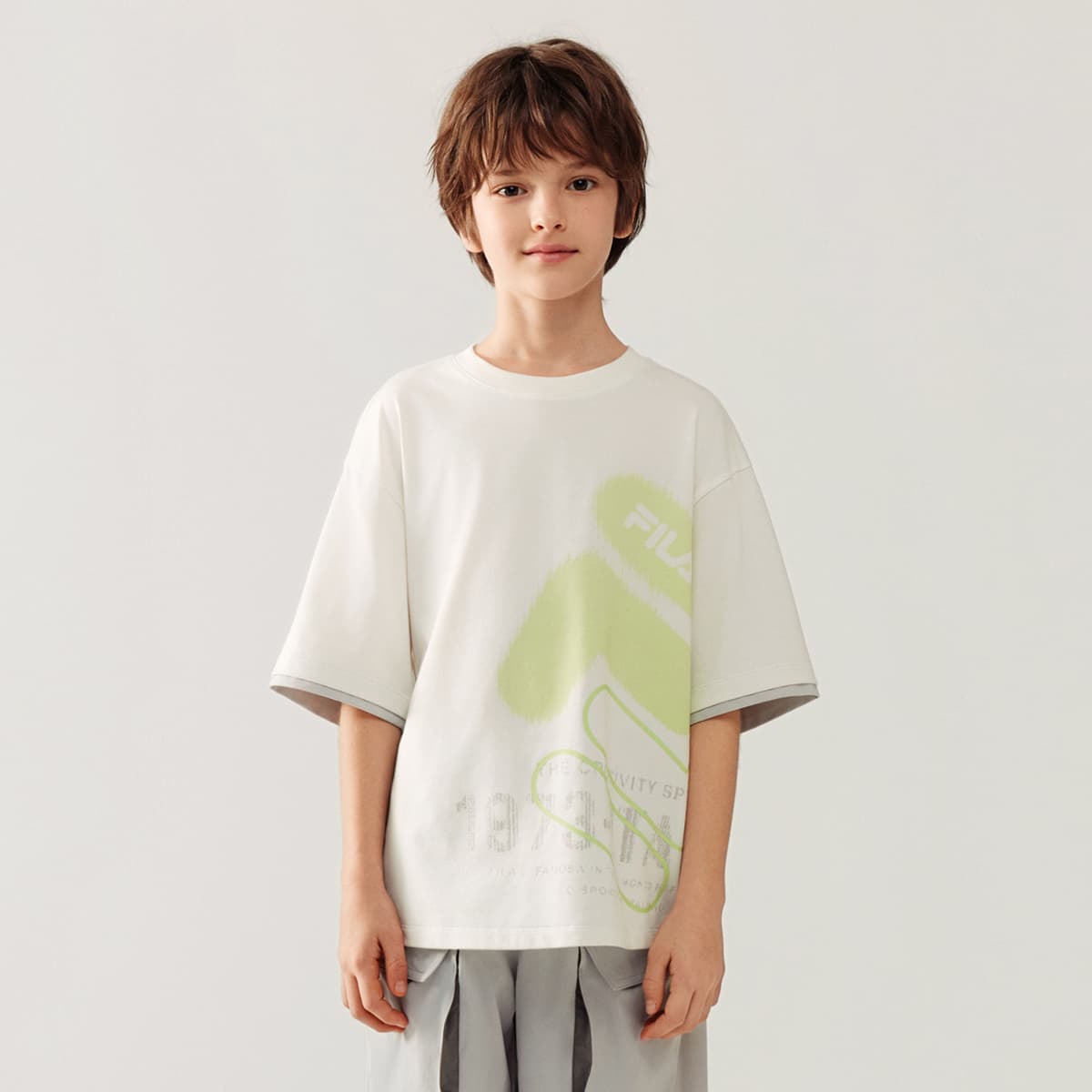 Футболка FILA KIDS T-рубашка Cloud White Детская - изображение 2