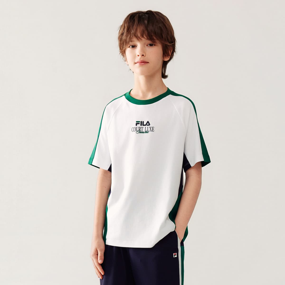 Футболка FILA KIDS Выступление FPF Короткий рукав Нефритовый белый Детский - изображение 3