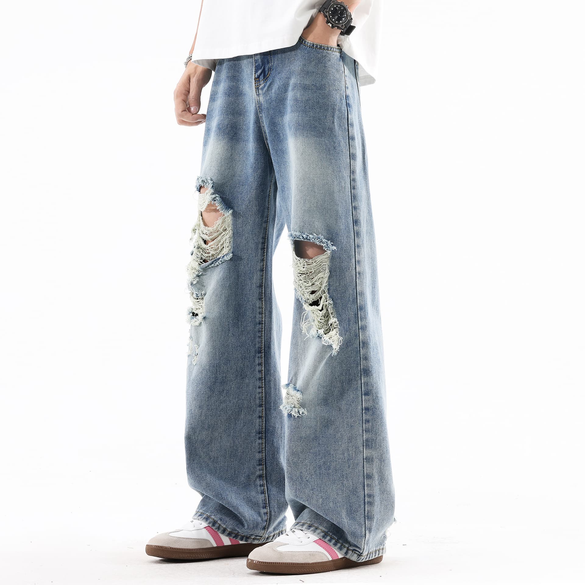 Джинсы ROBINHOOD Blue Women's Jeans ROBINHOOD Синий Женские Джинсы - изображение 4