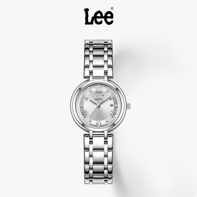 Механические часы Lee Обхват запястья Часы Кварцевый механизм Стальной ремешок Розовый Циферблат часов Женские часы - изображение 3