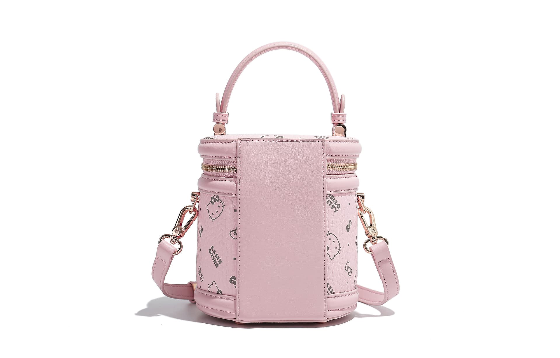 Сумка Sanrio Hello Kitty классический универсальный модный PU ведрообразные сумки через плечо розовый/молочно-чайный - изображение 6