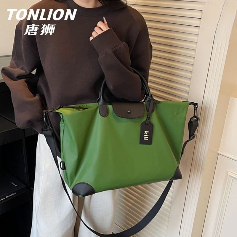 Спортивная сумка Tonlion ПУ (полиуретан) Спортивная сумка большая унисекс зеленая - изображение 2