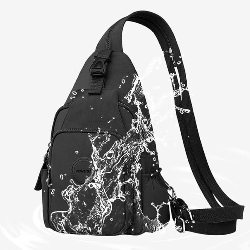 Нагрудная сумка Tonlion Ткань из нейлона Нагрудная сумка (слинг) Обычный (стандартный) Унисекс Черный - изображение 4