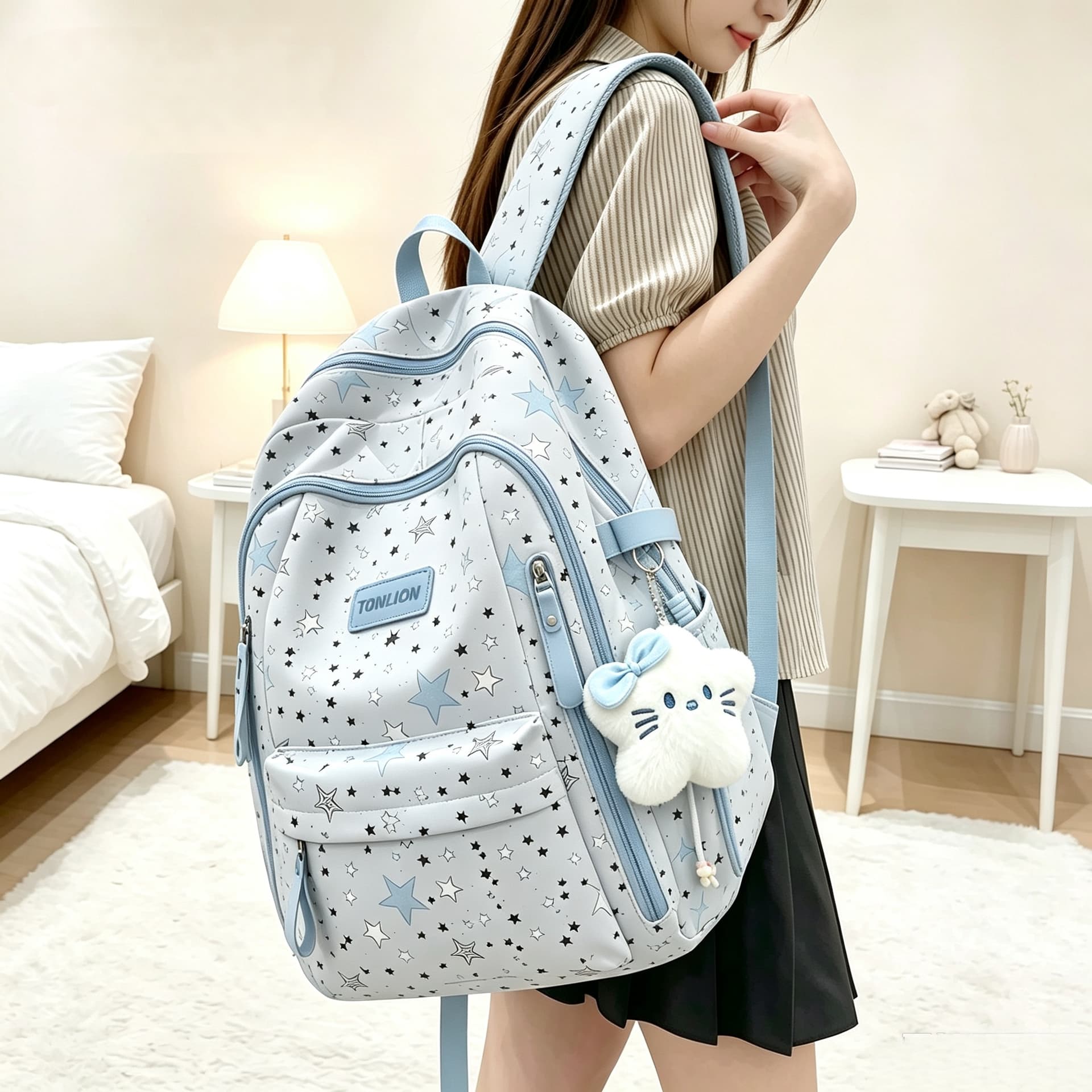 Рюкзак Tonlion Рюкзаки Синий [Брелок включен] Женские - изображение 4