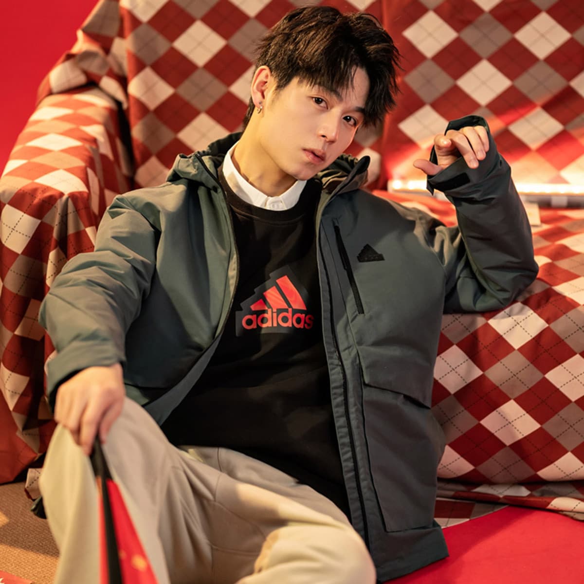 Куртка Adidas WIND.RDY Куртки Пальто Унисекс Цвет Плюща - изображение 4