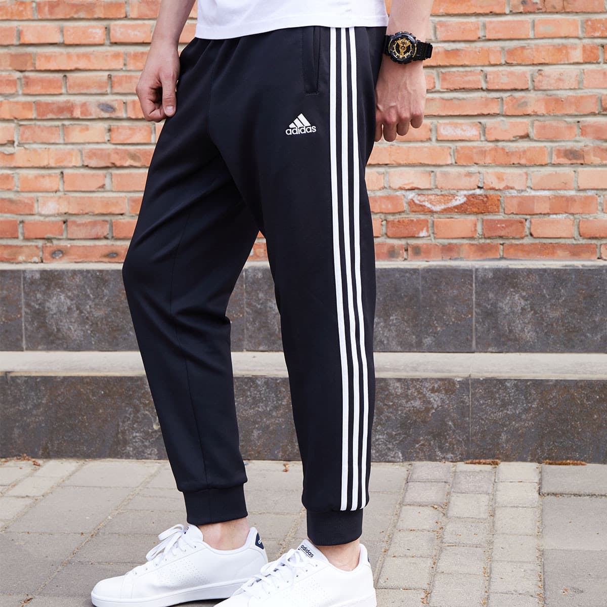 Штаны Adidas Повседневные брюки Мужской Черный - изображение 4